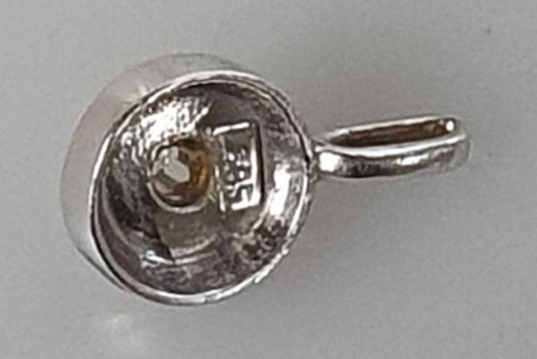 Diamant Kettenanhänger aus 585er Weißgold, Gewicht: 1,3g