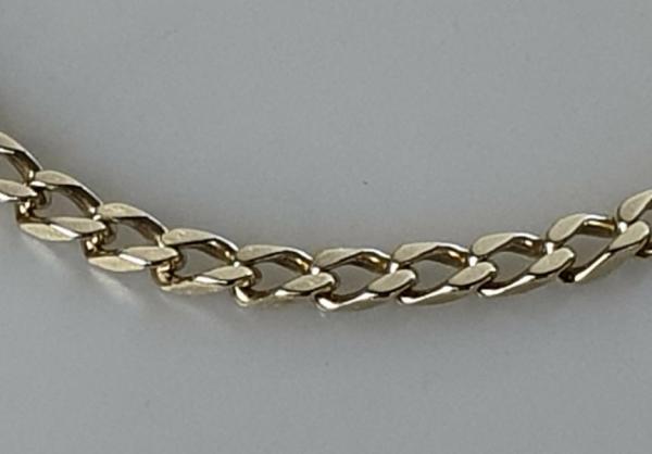 Panzerketten Armband aus 585er Gelbgold, Länge 19,5 cm, Gewicht: 9,2g