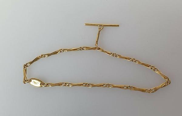 Krawattenhalter Kette aus 750er Gold, Gewicht: 4,2g