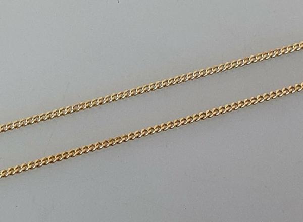 Panzerhalskette aus 585er Gelbgold, Länge 50,0 cm, Gewicht: 3,3g