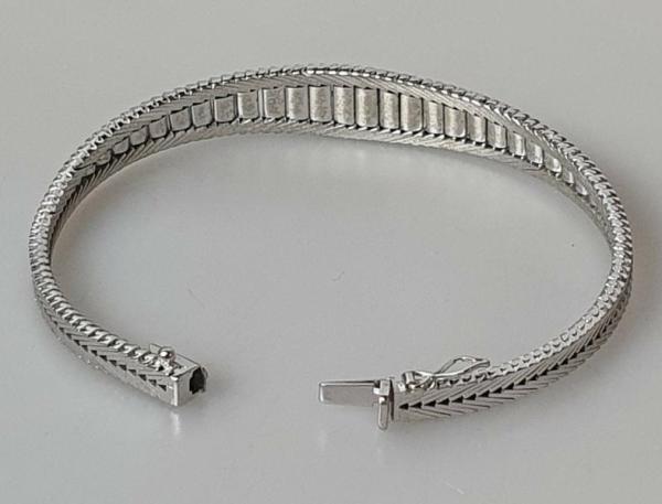 Weissgold Diamant Armband aus 585er Gold, Länge 19,0 cm Gewicht: 21,6g