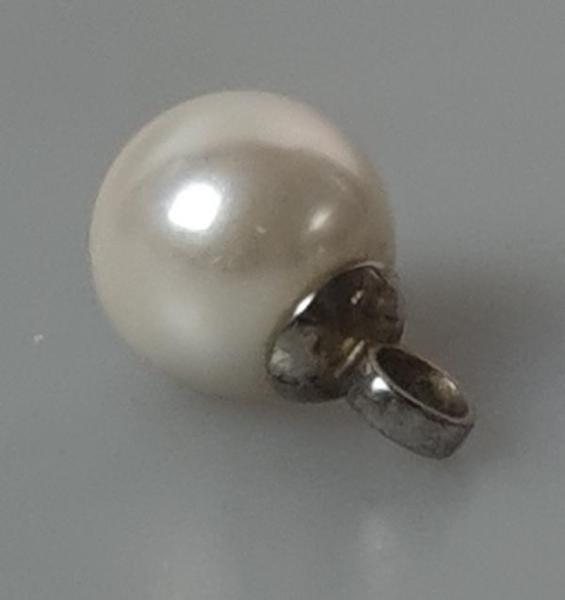 Kettenanhänger Perle 925er Sterlingsilber, Gewicht: 3,1g