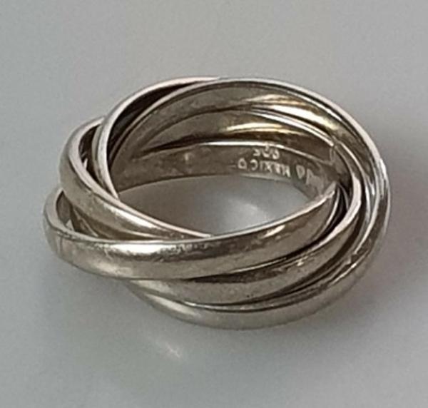 5er Ring aus 925er Sterlingsilber, Größe 52, Gewicht: 9,2g