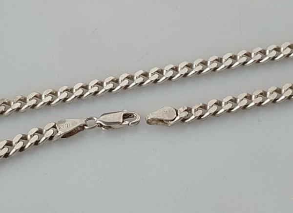 Panzerhalskette aus 925er Sterlingsilber, Länge 50,5 cm, Gewicht: 29,0g