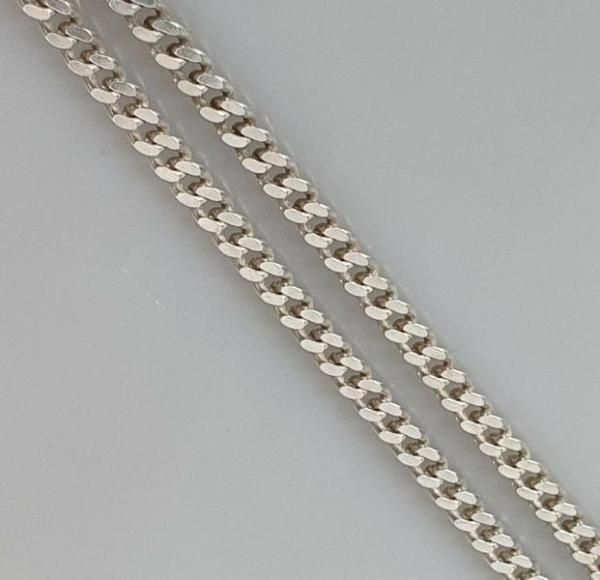 Panzerhalskette aus 925er Sterlingsilber, Länge 50,5 cm, Gewicht: 29,0g