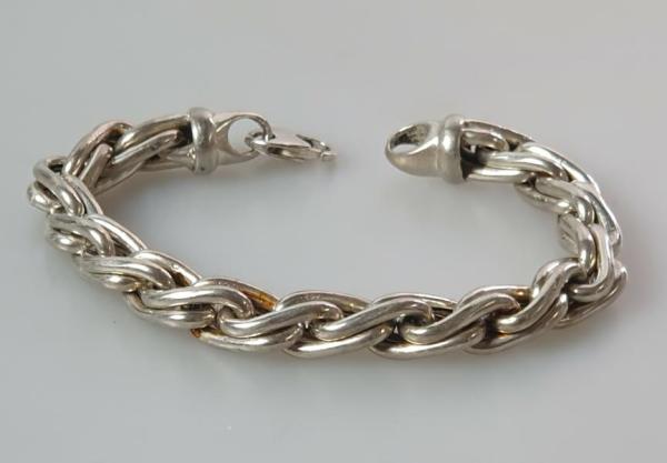 Doppelanker Armband aus 925er Sterlingsilber, Länge 19,5 cm, Gewicht: 31,5g