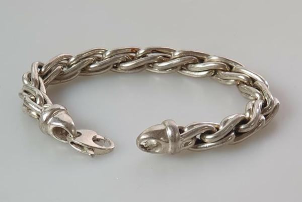 Doppelanker Armband aus 925er Sterlingsilber, Länge 19,5 cm, Gewicht: 31,5g
