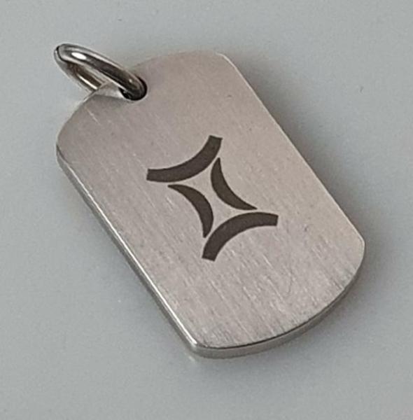 Dog Tag Anhänger -Sternzeichen Zwilling- von Christ aus Edelstahl