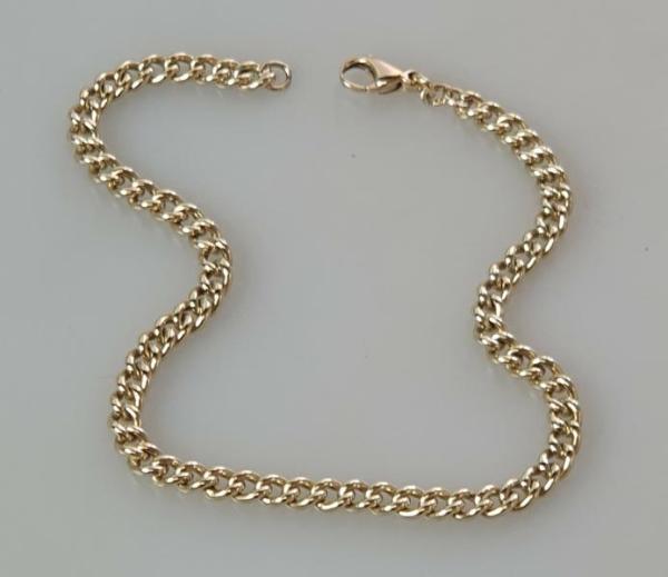 Panzerkettenarmband aus 585er Gold, Länge 21,5 cm Gewicht: 11,5g