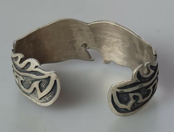 Armspange "Flammen" aus 925er Sterlingsilber, Gewicht: 35,3g