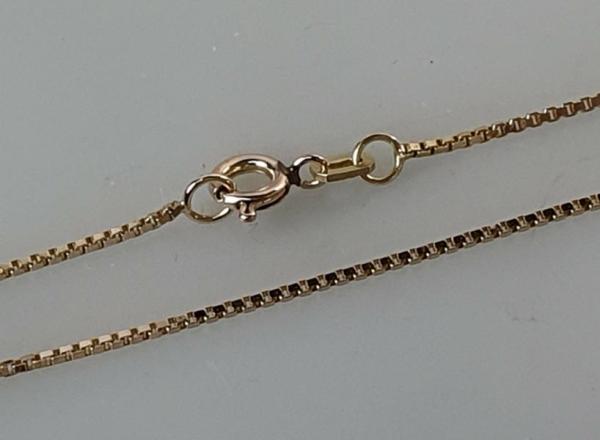 Venezianerhalskette aus 585er Gold, Länge 46,0 cm, Gewicht: 1,6g