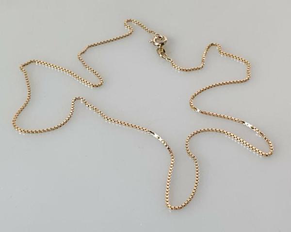 Venezianerhalskette aus 585er Gold, Länge 46,0 cm, Gewicht: 1,6g