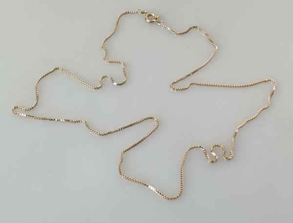 FBM Venezianerhalskette aus 585er Gold, Länge 57,5 cm, Gewicht: 3,9g