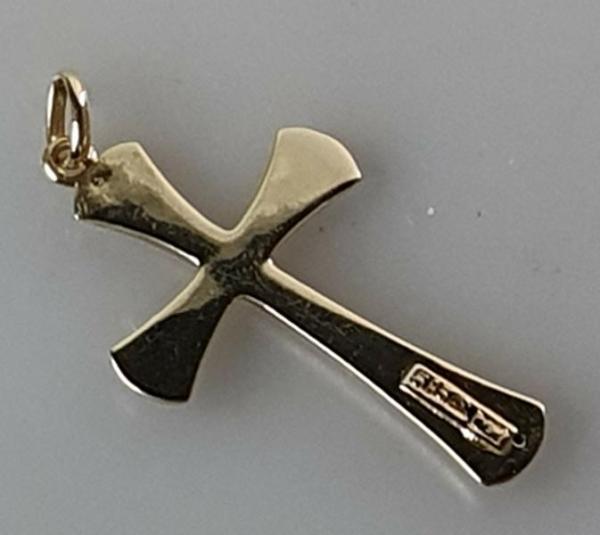 Kreuz Anhänger 585er Gelbgold, Gewicht: 1,0g