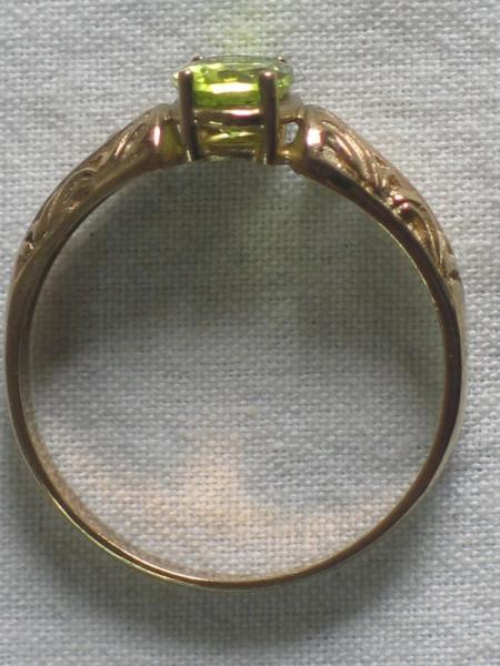 NEU Damenring aus 333er Gold mit 1 ct. Sphene Edelstein, Größe 66, Gewicht: 2,9g