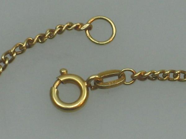 Panzerhalskette aus 585er Gold, Länge 60,7 cm, Gewicht: 4,7g