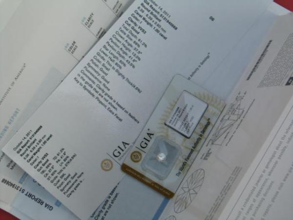 Diamant im Brillantschliff "I" 1.00 ct/ VVS2 mit GIA Report