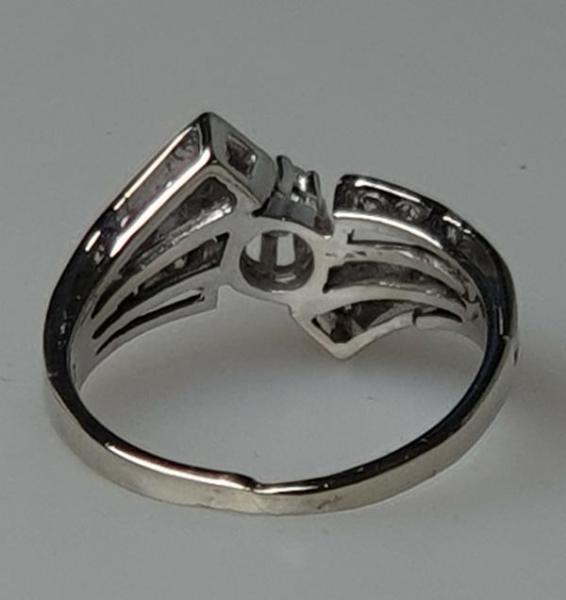 Eleganter Diamantring aus 585er Weißgold (ca. 0.90 ct.), Größe 59, Gewicht: 4,2g