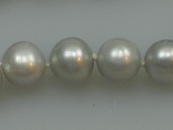 Perlenarmband (Zuchtperlen) mit 585er Weißgoldverschluss, Länge 19,0 cm, Gewicht: 18,0g