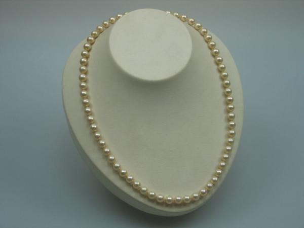 Perlenkette mit Verschluss aus 925er Sterlingsilber, vergoldet Gewicht: 32,9 Gramm