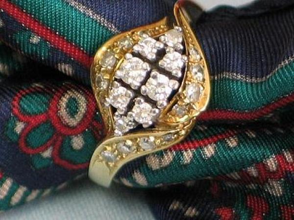 Diamantring mit 0.53 ct., 585er Gold, Größe 56, Gewicht: 3,1g