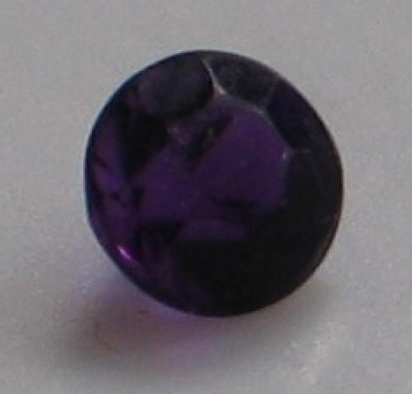 Amethyst, rund violett, Durchmesser: 3,49 mm