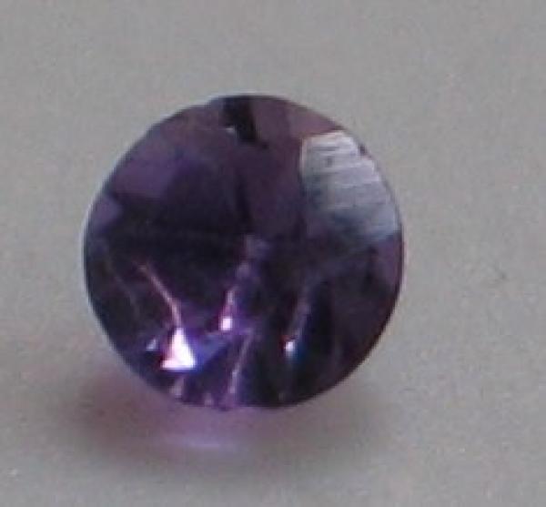 Amethyst, rund violett, Durchmesser: 3,21 mm