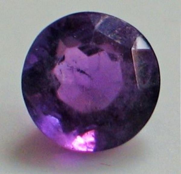 Amethyst, rund violett, Durchmesser: 6,02 mm