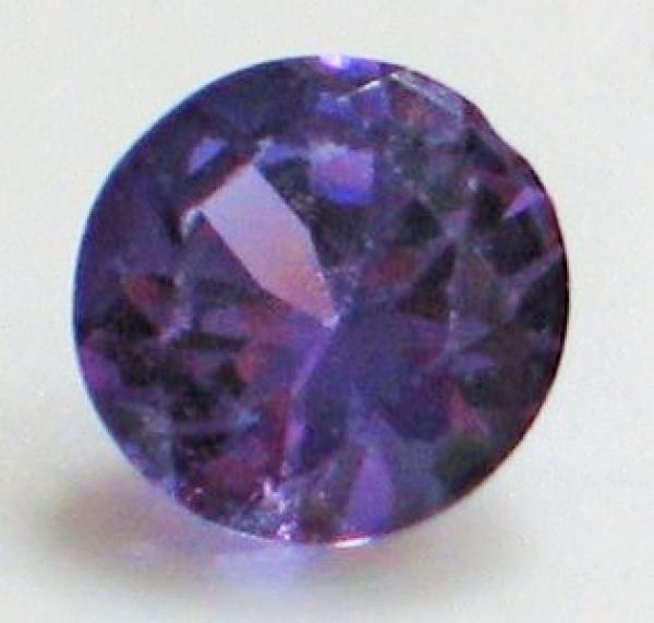 Amethyst, rund violett, Durchmesser: 5,14 mm