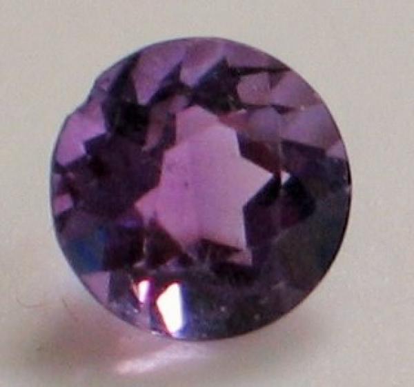 Amethyst, rund violett, Durchmesser: 5,09 mm