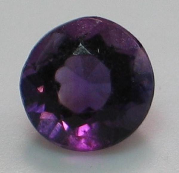 Amethyst, rund violett, Durchmesser: 6,11 mm