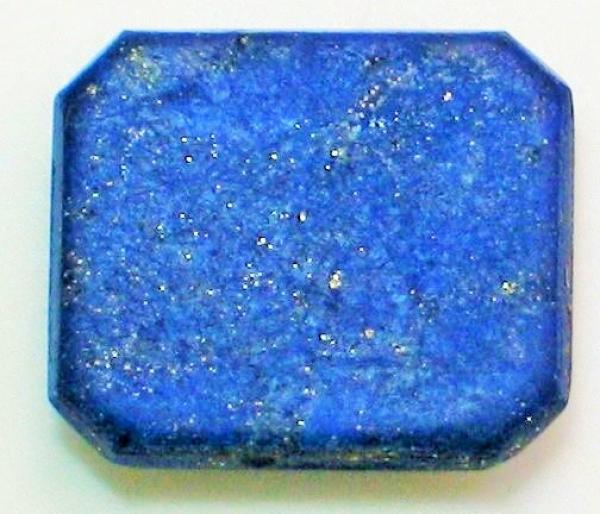 Lapislazuli Platte, Oktagon, Masse (L/B/H): 12,73 x 11,00 x 2,66 mm