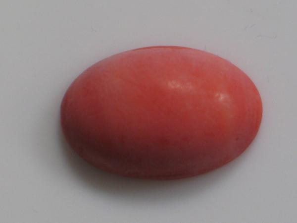 Koralle , Oval, Cabochon Masse (L/B/H): 14,82x10,0x4,58 mm - 4.9 ct.