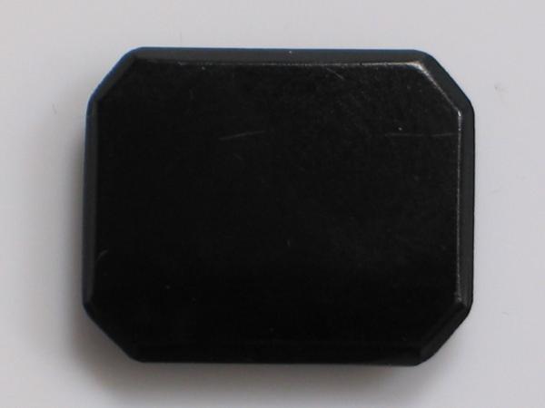 Onyx Platte -schwarz-, gespannte Tafel, Rechteck, Achteckig, Randfacette, L/B/H 15,97x12,992,85 mm, Gewicht: 6.1 ct.