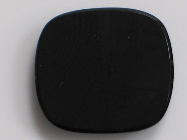 Onyx Platte -schwarz- , Rechteck, abgerundete Ecken, Randfacette, L/B/H 16,56x15,152,48 mm, Gewicht: 6.4 ct.