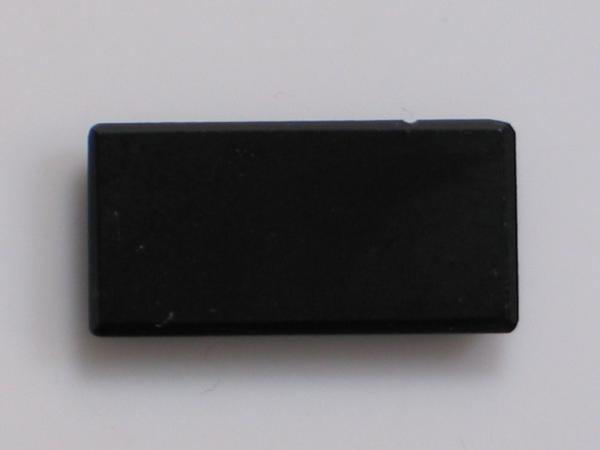 Onyx Platte -schwarz- , Rechteck, Randfacette, L/B/H 15,92x8,0x2,14 mm, Gewicht: 3.0 ct.