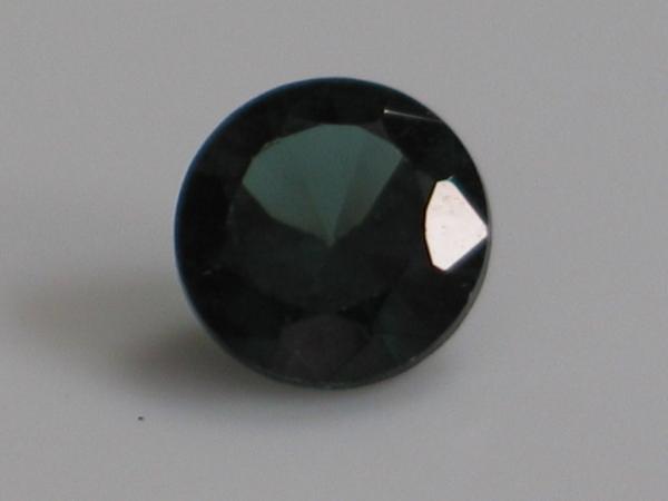 Turmalin, blaugrün, rund, 1.34 ct, Maße: 6,88-6,89 x 4,01 mm