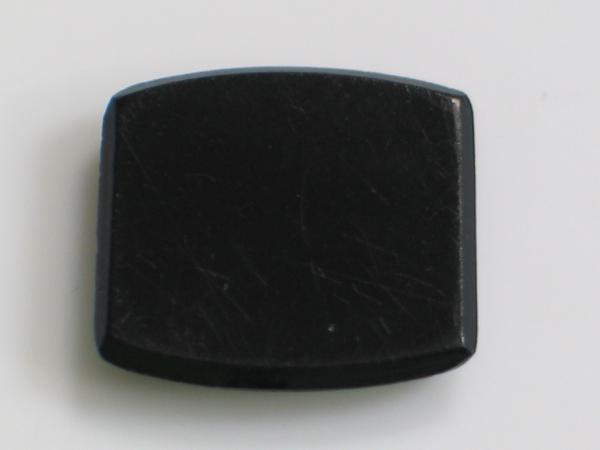 Onyx Platte -schwarz- , rechteckig, Fassform, Randfacette, L/B/H 14,99 x 13,87 x 2,74 mm, Gewicht: 6.1 ct.