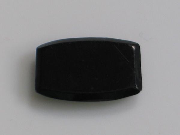 Onyx Platte -schwarz- , rechteckig, leichte Fassform, Randfacette, L/B/H 11,42 x 7,43 x 2,11 mm, Gewicht: 1.7 ct.