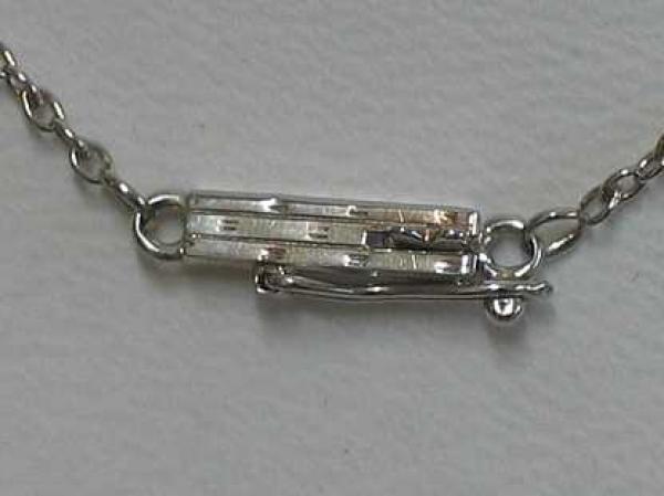 Art Deco: Collier mit 26 Diamanten, Weissgold 585 + 750, Länge 49,5 cm