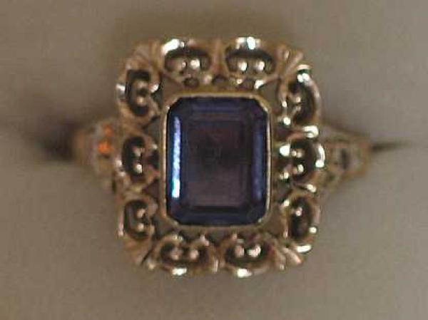 Ring aus 585er Gold mit Amethyst Edelstein, Größe 63, Gewicht: 5,9g