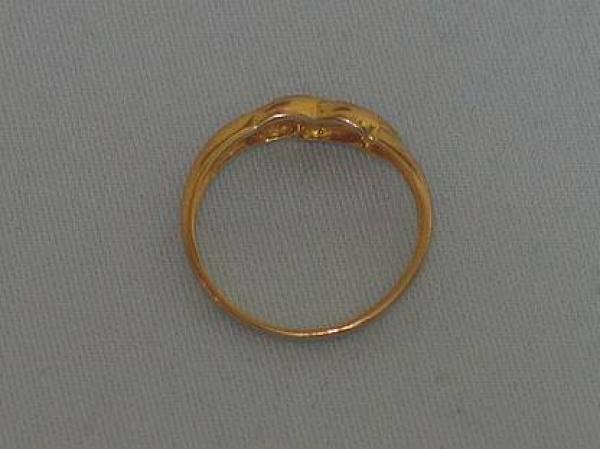 Feiner Diamantringring 0.01 ct. aus 333er Gelbgold, Größe 50, Gewicht: 1,3g