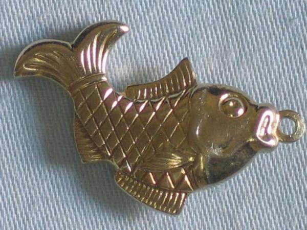 Anhänger "Fisch" aus 333er Gelbgold, Gewicht: 3,0g