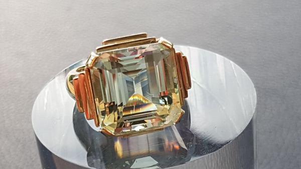 Vintage: Aquamarin Ring im Emeraldschliff, 585er Gold, Größe 53, Gewicht: 15,7g
