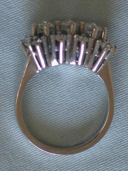 Edler Brillantring mit 1.10 ct. aus 585er Weißgold, Größe 54, Gewicht: 6,4g