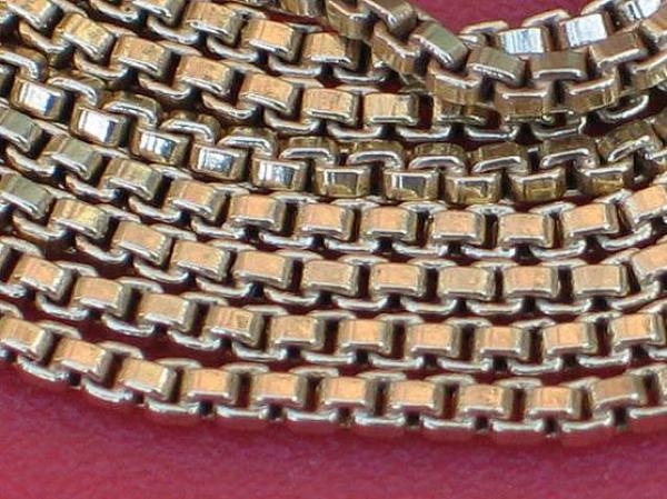 Venezianer-Halskette aus 585er Gelbgold, Länge 80 cm, Gewicht: 12,5g