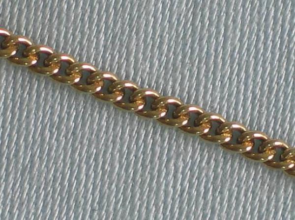 Feine Panzerhalskette aus 585er Gelbgold, Länge 71,5 cm, Gewicht: 7,9g
