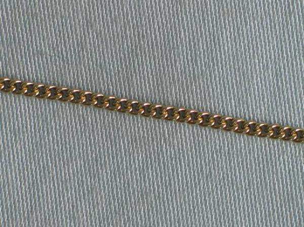 Feine Panzerhalskette aus 585er Gelbgold, Länge 71,5 cm, Gewicht: 7,9g