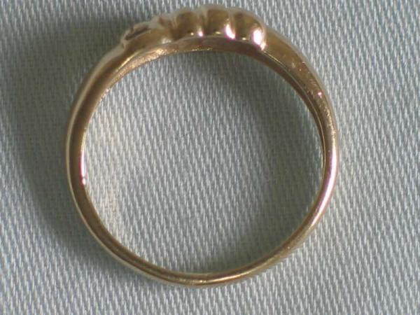 Diamantring mit Kleinstdiamant aus 585er Gelbgold, Größe 49 Gewicht: 1,7 Gramm
