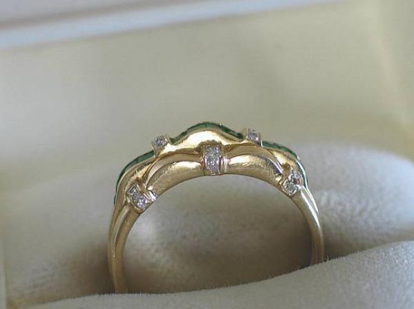 Variabler "3 in 1 Ring" 750er Gold mit Diamanten, Saphiren, Rubinen, Smaragden, Größe 54, Gewicht: 7,5g
